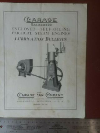Clarage Fan Company Self Oiling Vertical Steam Engines 62 Early 1900