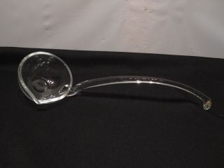 Vintage Hand Blown Glass 13 " Punch Bowl Ladle Vintage Glass Ladle Box
