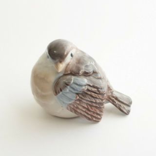 Vintage Bird Figurines Hand Painted Otagiri Japan Brown Blue Japanese Porcelain