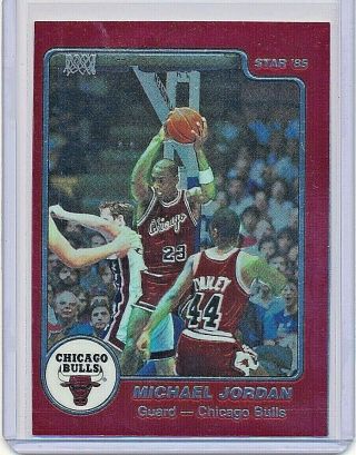 1996 - 97 Topps Nba Stars Michael Jordan Star 1985 Reprint Rc Rookie Bulls 24