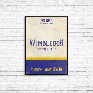 Plough Lane Wimbledon Fc A4 Picture Art Poster Retro Vintage Style Print