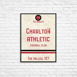 The Valley Charlton Athletic Fc A4 Picture Art Poster Retro Vintage Style Print