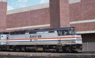 Amtrak Railroad Locomotive 200 Boston Ma 1980 Photo Slide