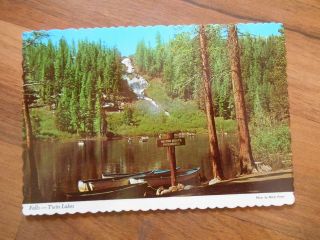 Old Vintage Postcard Falls Twin Lakes Lake Mayme Mammoth Photo Merle Porter