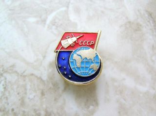 1958 Sputnik 3 Satellite spacecraft Russian Soviet USSR Vintage Space Pin Badge 3