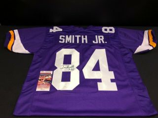 Minnesota Vikings Irv Smith Jr.  Signed Purple Custom Jersey Jsa Witness