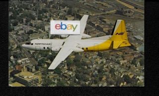 Northeast Airlines Fairchild Fh - 227 Yellowbird Livery Postcard