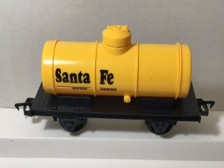 Vintage Train By Scientific Toys Eztec Yellow Tanker Atsp 41045 Santa Fe G Scale