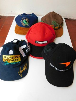 Vintage Formula 1 One F1 Baseball Motor Racing Caps X 5