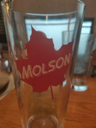 Boston Bruins 75Th Anniversary NHL Hockey Molson Beer Glass EUC 2