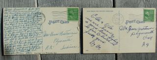 2 Whimsical Vtg BLACK AMERICANA POSTCARDS w Broadcast End in View & Big Blow Out 2