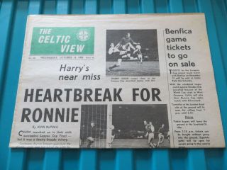 The Celtic View 206 - 15/10/1969 - Vintage Football Newspapaer