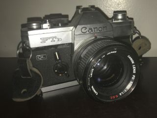 Canon Ftb Vintage Slr Camera W/50mm Lens