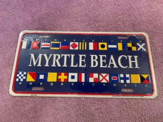 Vintage Sc Booster License Plate Tag Topper South Carolina Myrtle Beach