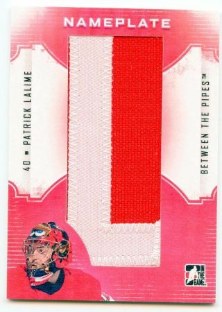 Patrick Lalime 2013 - 14 Btp Between The Pipes Nameplate " L " Patch 1/1 Kccs46