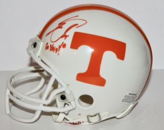 Erik Ainge Signed Tennessee Volunteers Vols Ncaa Football Riddell Mini Helmet