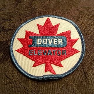 Vintage 1980s Dover Elevator Badge Patch Applique Crest Logo