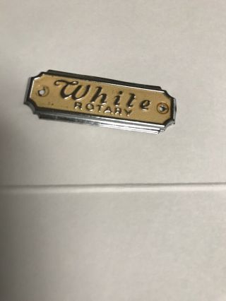 Vintage White Rotary Model 77 Sewing Machine Name Plate With Nails