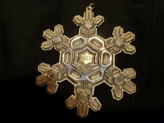 Vintage 1988 Gorham Sterling Silver Snowflake Christmas Ornament