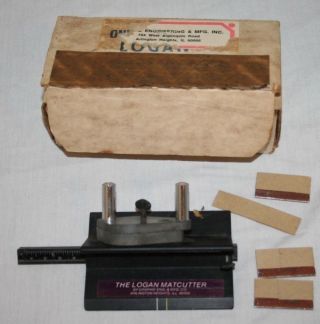 Vintage Logan Mat Cutter Matcutter 6 - 50 - 625 W/ Blades Box Graphic Eng