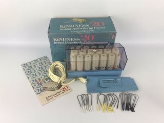 Vintage Clairol Kindness 20 Instant Hairsetter Hot Rollers Curlers Box Model 761