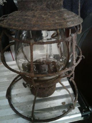 (2) Antique C & E.  I.  R.  R Railroad Lanterns