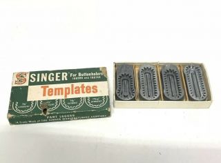 Vintage Singer Sewing Machine Buttonhole Templates For 160506 & 160743 Machine