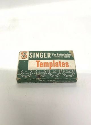 Vintage Singer Sewing Machine Buttonhole Templates for 160506 & 160743 Machine 2