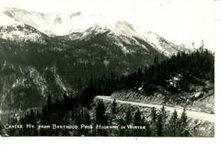 Crater Mountain - Berthoud Pass Highway - Colorado - Rppc - Vintage Real Photo Postcard
