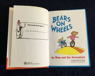 BEARS on WHEELS Bright & Early books for Beginning Beginners Dr.  Seuss BERENSTAIN 3