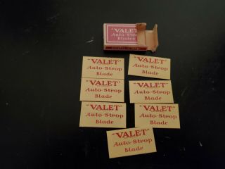 Vintage Collectible Valet Auto - Strop Razor 7 Blades Pack