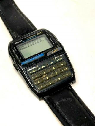 Casio Dbc - 1500 Wrist Watch For Men Calculator Watch Black Band Vintage