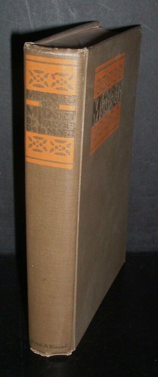 Lqqk Vintage 1922 Hb.  Memoirs Of A Midget By Walter De La Mare