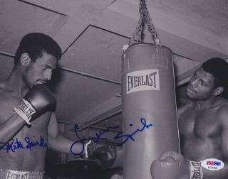 Leon And Mike Spinks Signed Autograph 8x10 Picture Photo Psa/dna Michael
