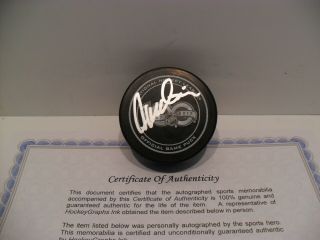 Jacques Lemaire Autographed Signed Nhl 100th Anniversary Game Puck