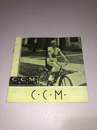 1934 Ccm Canada Cycle & Motor Full Line Bicycles Brochure