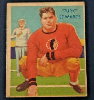 1935 National Chicle Nfl Football - " Turk " Edwards,  Boston Redskins,  Vg/ex