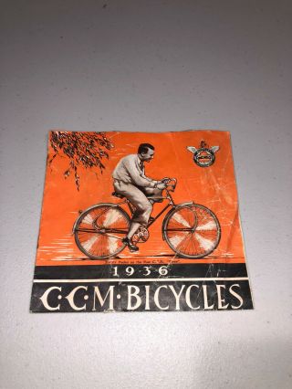 1936 Ccm Canada Cycle & Motor Full Line Bicycles Brochure