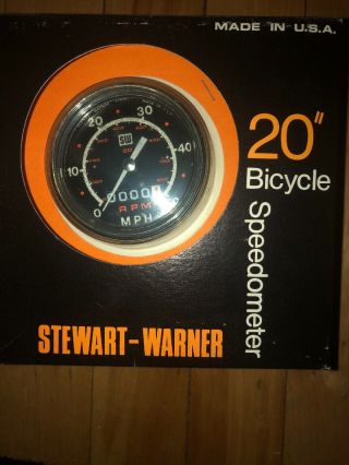 - In - Box Vintage Stewart - Warner 20 " Bicycle Speedometer - - Part 737 - E Usa