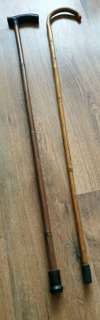2 X Vintage Walking Sticks / Canes