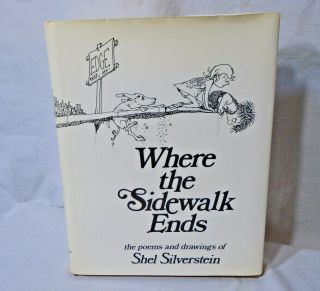 Where The Sidewalk Ends 1974 Shel Silverstein - Hc Dj Harper Roe Vintage