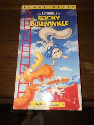 Vintage The Adventures Of Rocky And Bullwinkle Vhs Banana Formula Funny Stuff