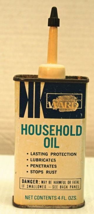 Vintage Montgomery Wards Household Oil Can 4 Oz