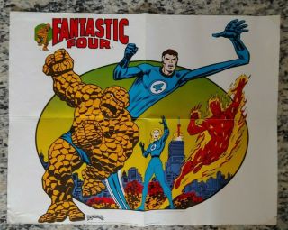 Fantastic Four Poster Vintage Dynamite 1975 Scholastic Magazines Marvel Comics