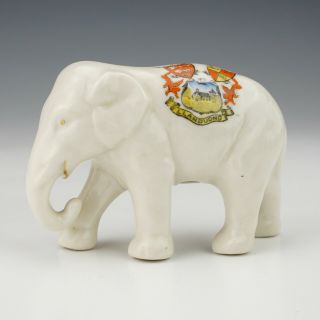 Vintage Crested China - Elephant Figure - Llandudno Crest - Lovely