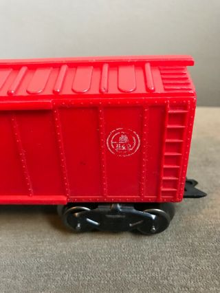 Vintage Marx 467110 Baltimore & Ohio Red Box Car O Gauge Metal Trucks Model RR 3