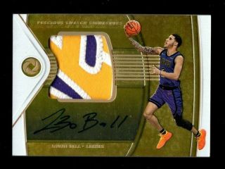 2018 - 19 Opulence Lonzo Ball Jumbo Patch Auto 5/10 Los Angeles Lakers Pelicans