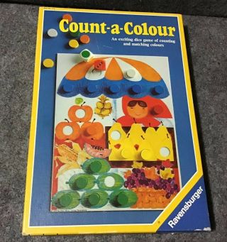 Vintage 1982 Ravensburger Count - A - Colour Board Game