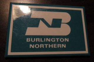 Vintage Burlington Northern Railroad Refrigerator Fridge Magnet - Railway