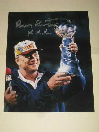 Dallas Cowboys Barry Switzer Signed 8x10 Photo Nfl Autograph 1